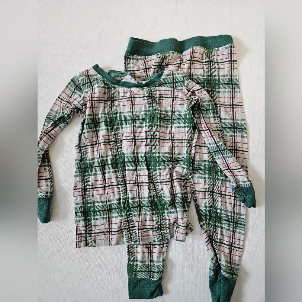 Little Sleepies Green Plaid Kids Pajamas